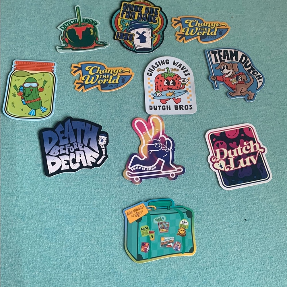 Lot of 11 Dutch bro stickers